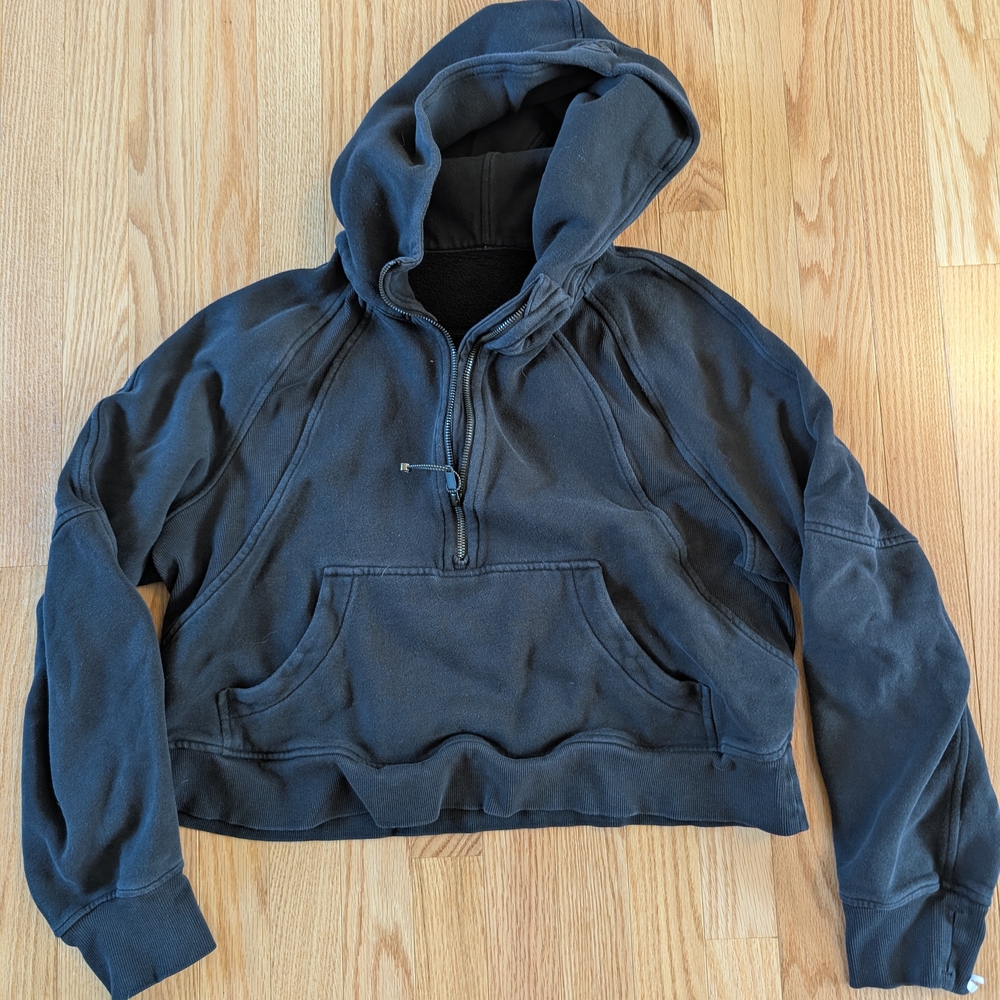 Lululemon x Equinox Black Scuba 1/2 Half Zip Hoodie Size M/L
